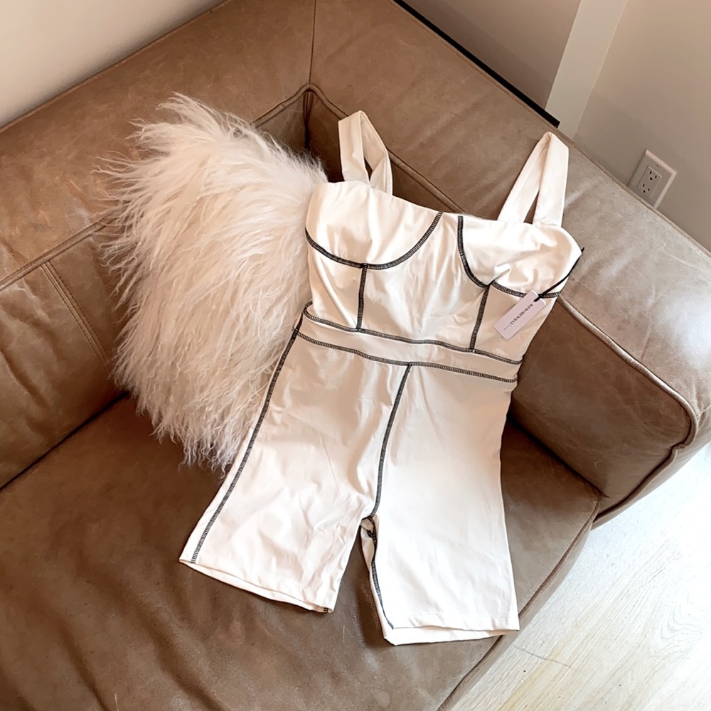 WeWoreWhat Corset Bodysuit - NWT - off white - never worn - Size M